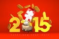 Brown Sheep And FullÃ¢â¬ÂHouse Bonus, 2015, Greeting On Red